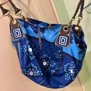 Beautiful Blue Floral Travel bag or Pocketbook